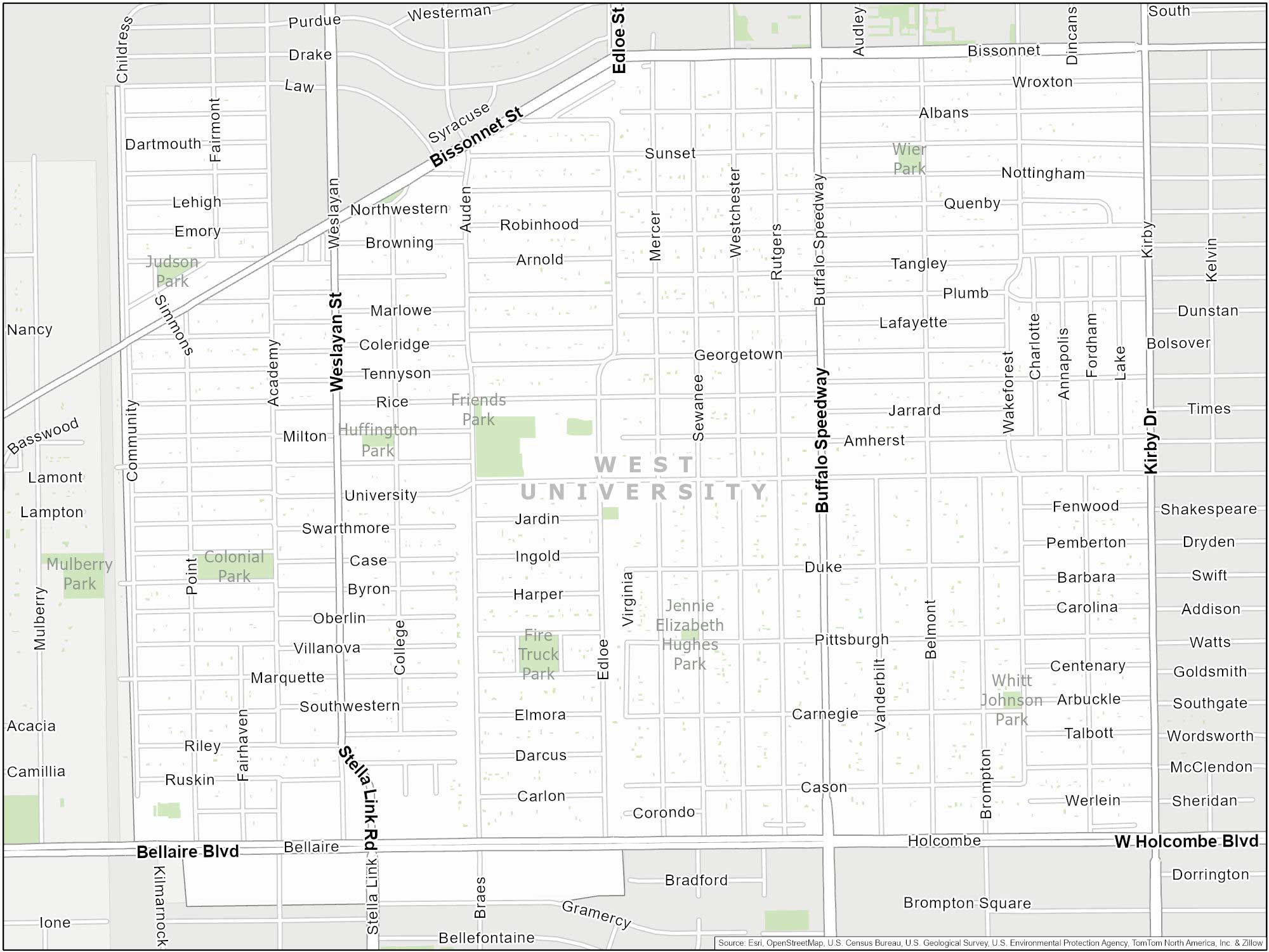 Houston West University Map