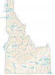 Idaho Lakes and Rivers Map