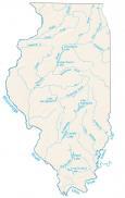 Illinois Lakes and Rivers Map