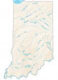 Indiana Lakes and Rivers Map