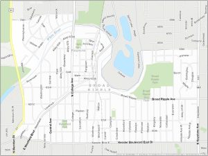 Indianapolis Broad Ripple Map