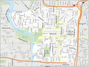 Indianapolis Downtown Map
