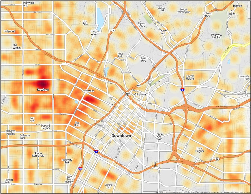Los Angeles Downtown Crime Map