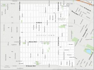 Los Angeles Koreatown Map