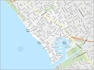 Los Angeles Venice Beach Map