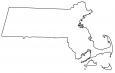 Massachusetts Outline Map
