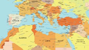 Mediterranean Sea Detailed Map