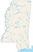 Mississippi Lakes and Rivers Map