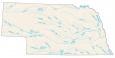 Nebraska Lakes and Rivers Map
