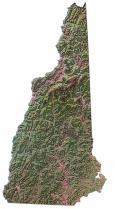 New Hampshire Satellite Map