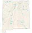 New Mexico Lakes and Rivers Map