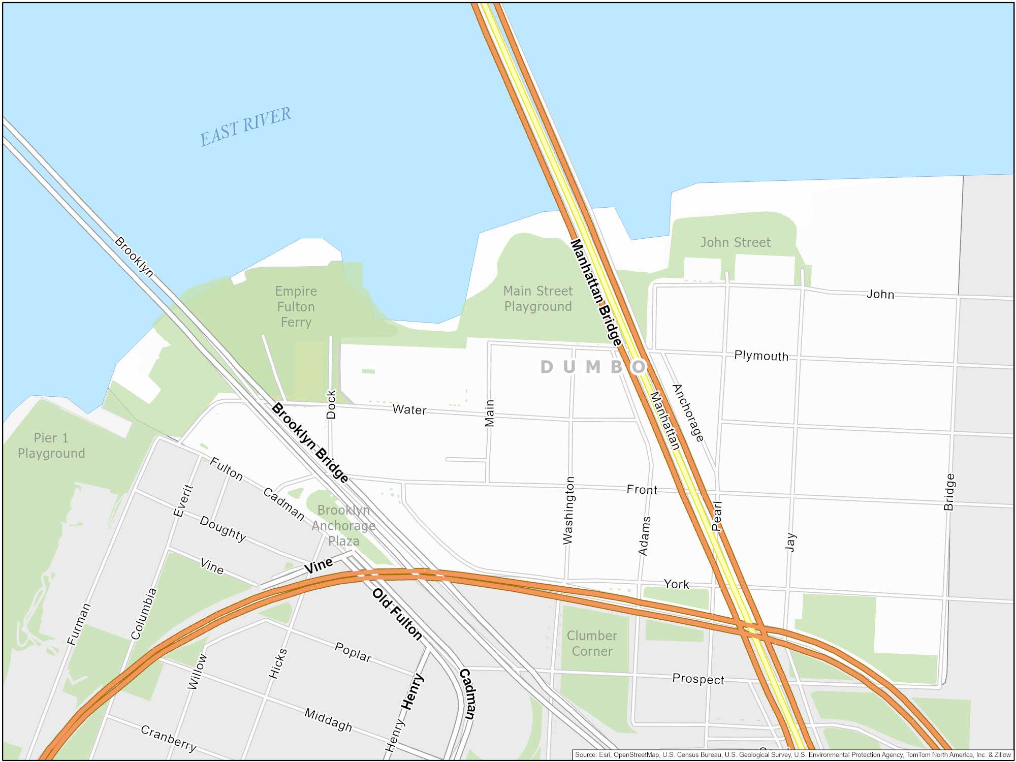 New York City Dumbo Map
