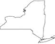 New York Outline Map