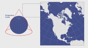 North America Lambert Conformal Conic Projection