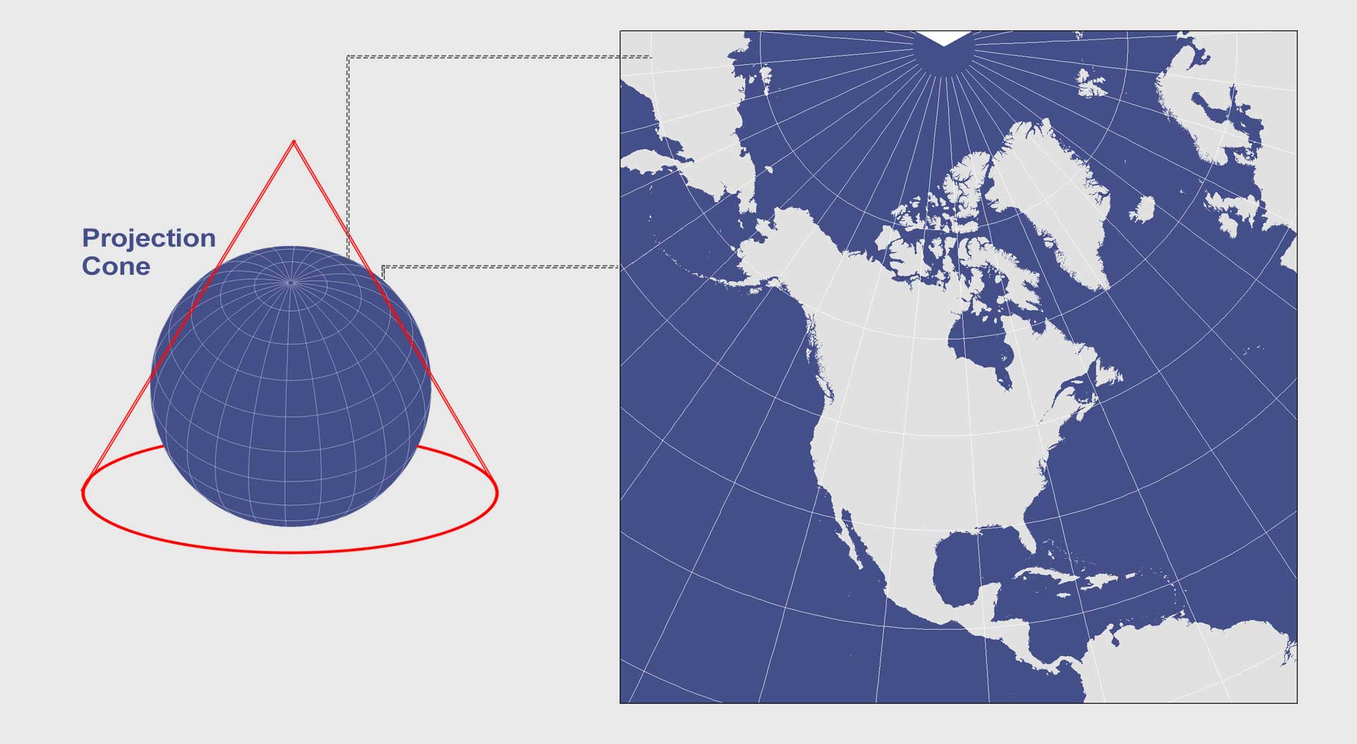 North America Lambert Conformal Conic Projection