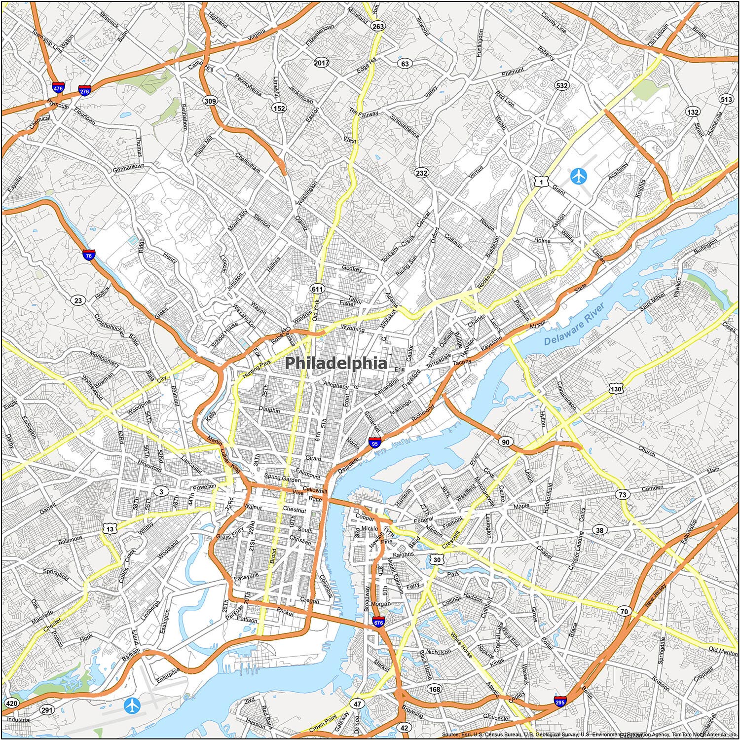 Philadelphia Road Map