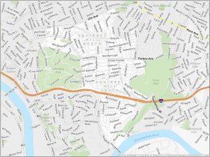 Pittsburgh Squirrel Hill Map