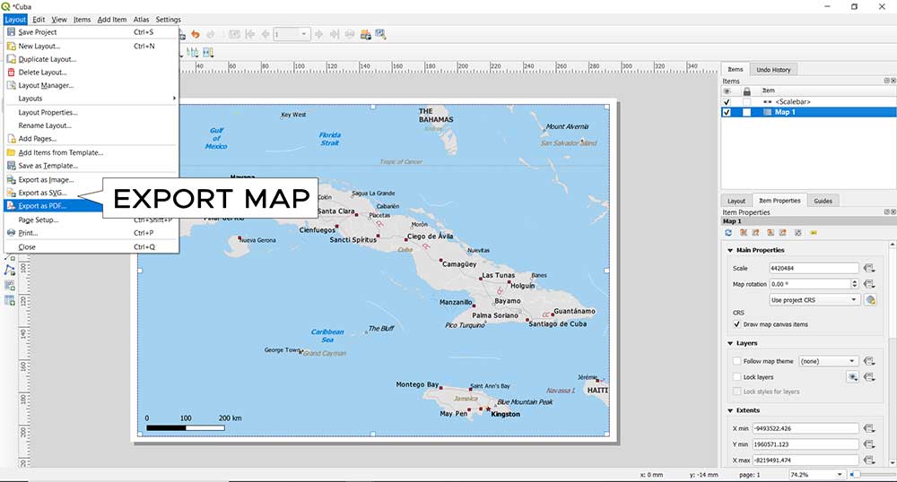 QGIS 3 Export Map