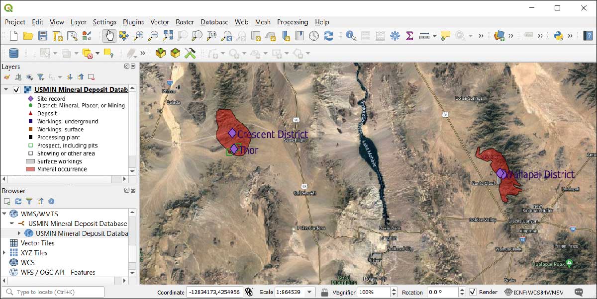 QGIS USMIN Mineral Deposits