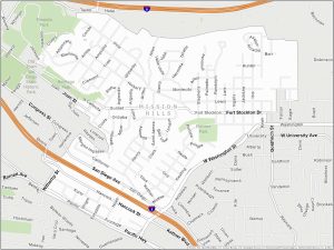 San Diego Mission Hills Map