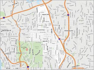 San Diego North Park Map