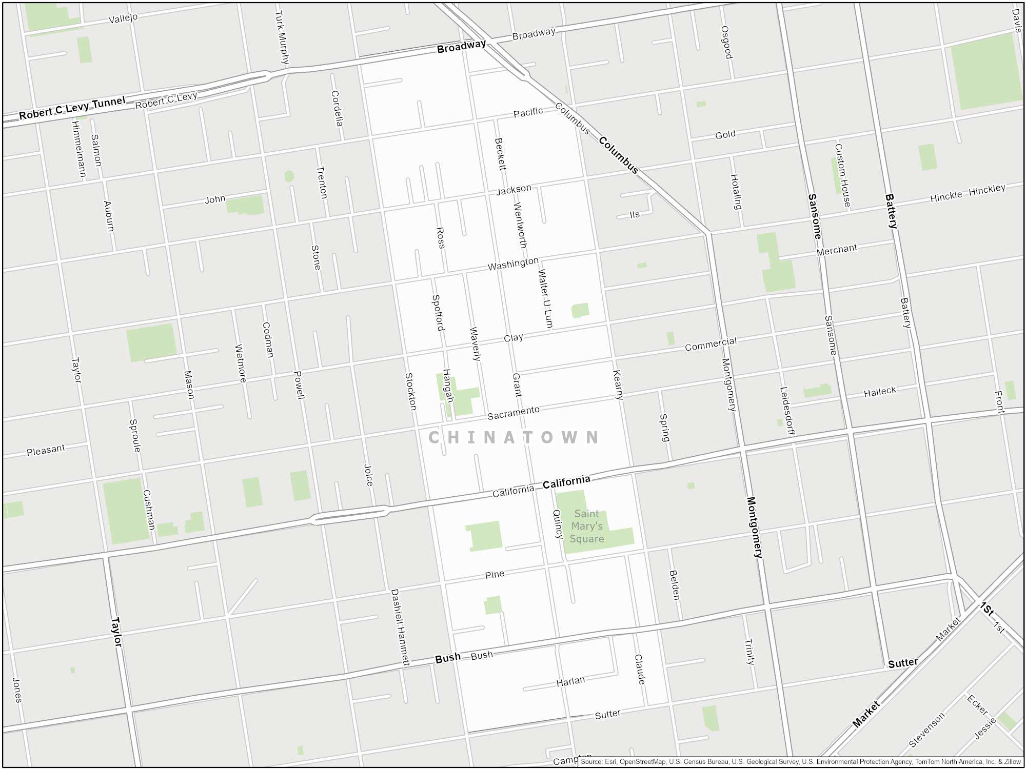 San Francisco Chinatown Map