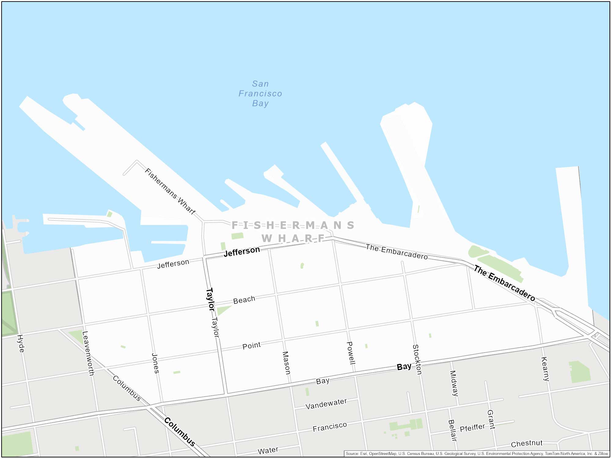 San Francisco Fisherman's Wharf Map