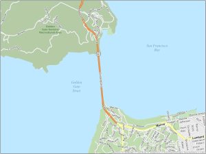 San Francisco Golden Gate Bridge Map