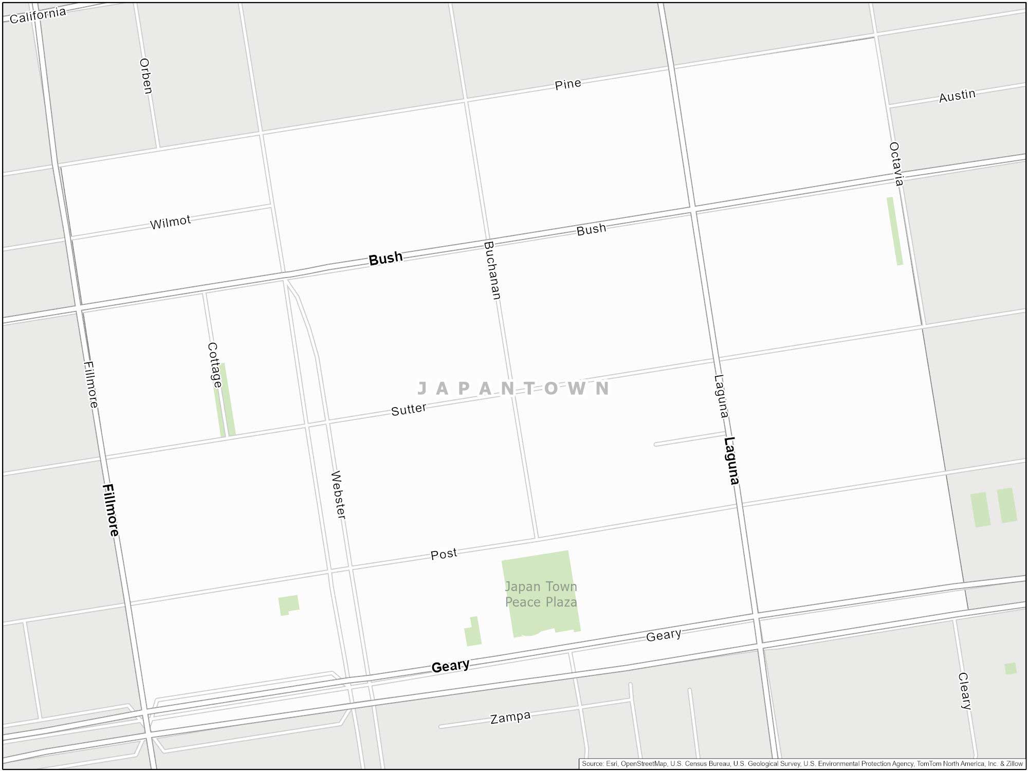 San Francisco Japantown Map