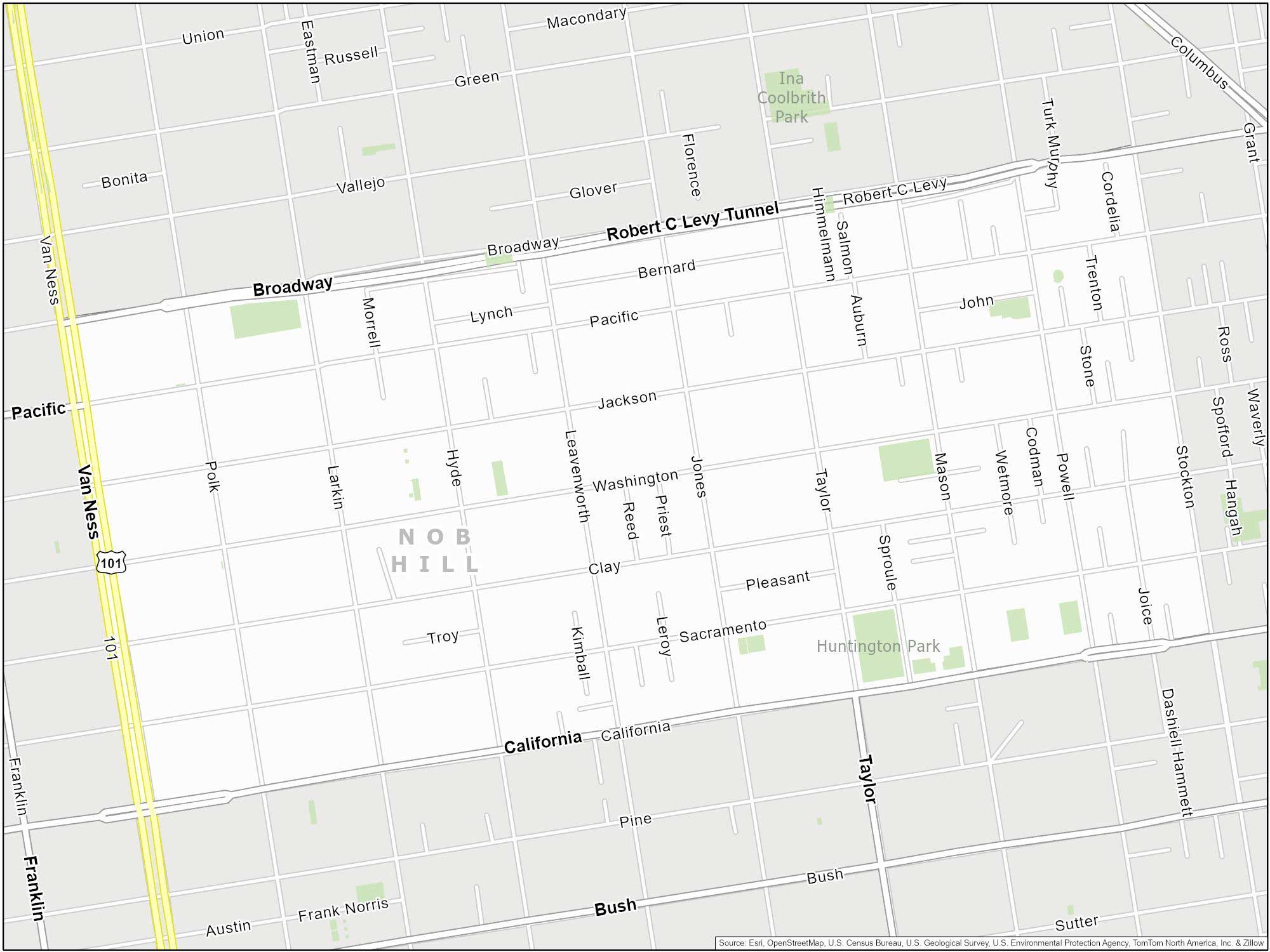 San Francisco Nob Hill Map
