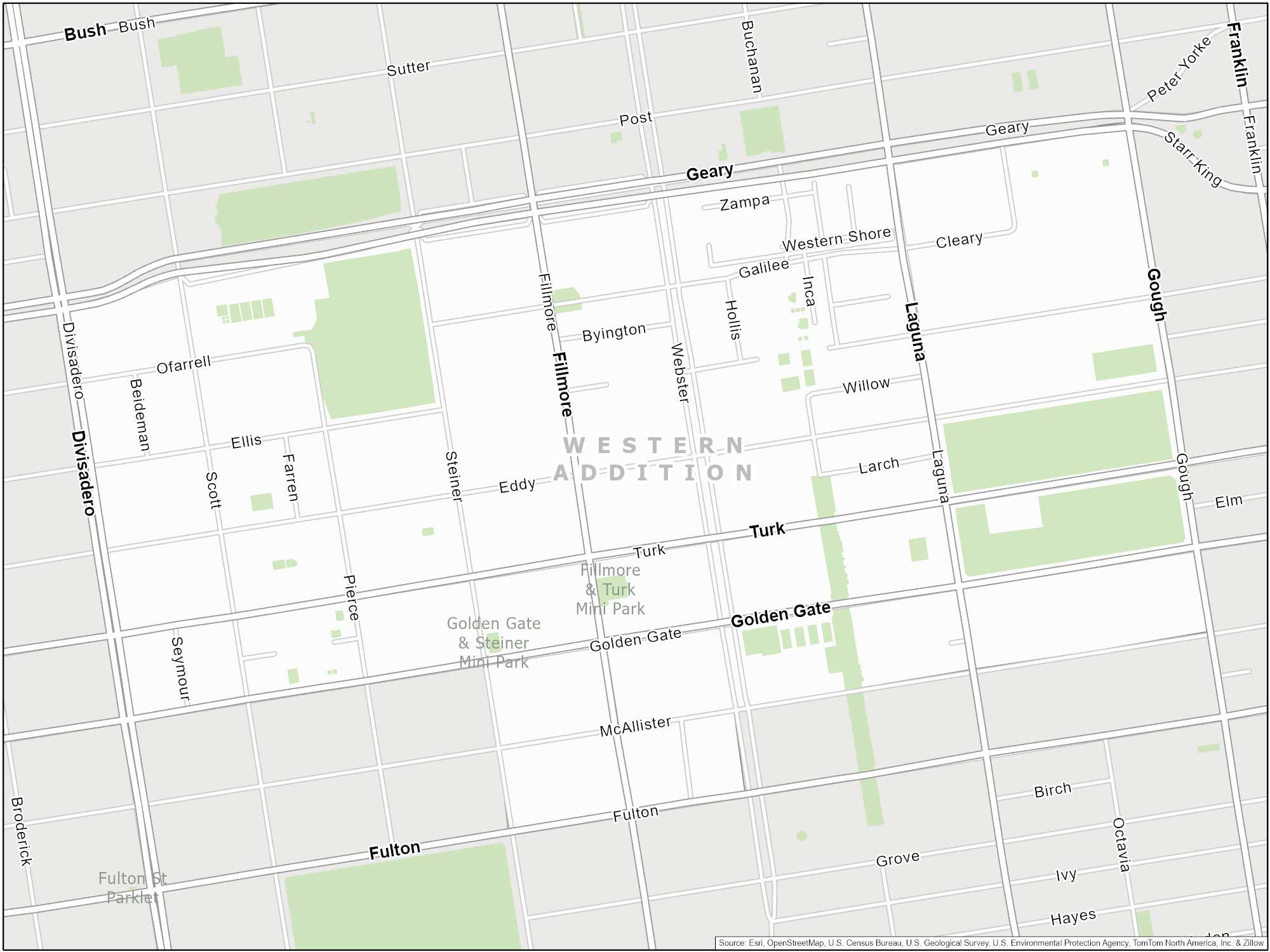 San Francisco Western Addition Map