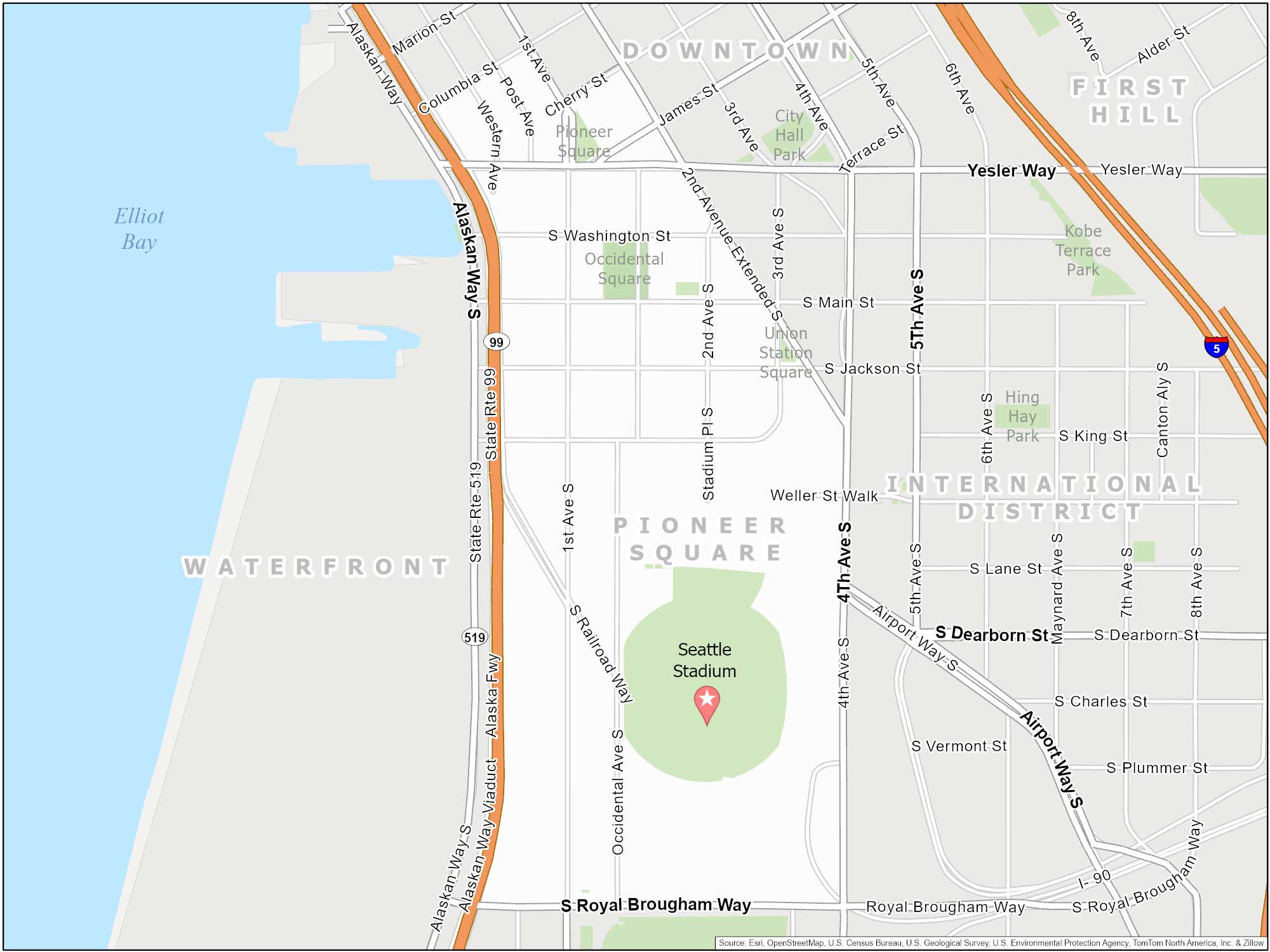 Seattle Pioneer Square Map