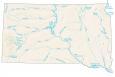 South Dakota Lakes and Rivers Map