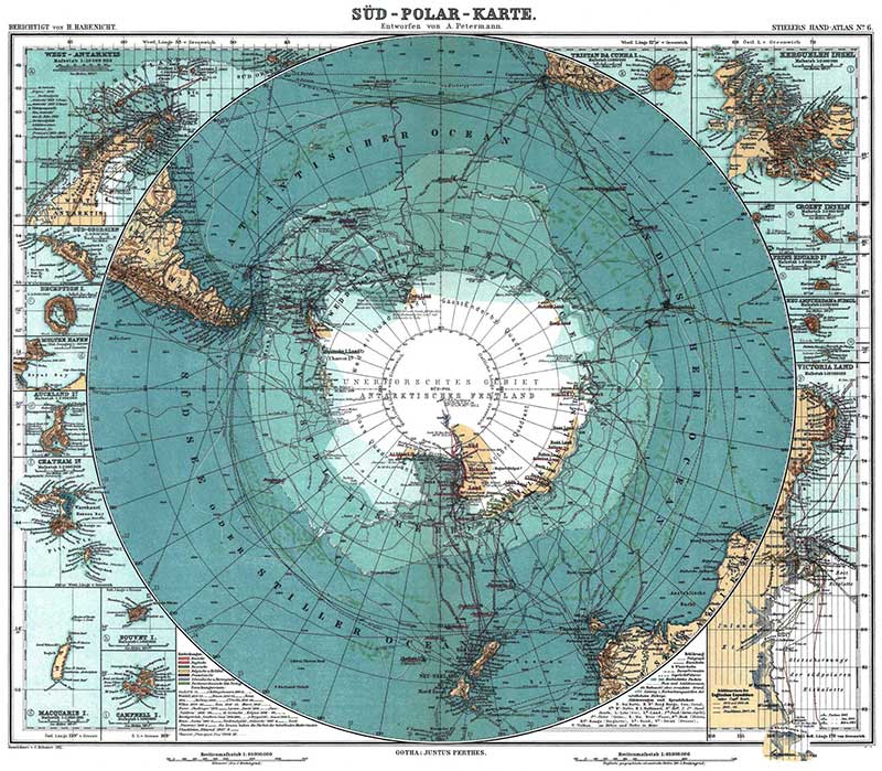 Sud Polar Karte Map