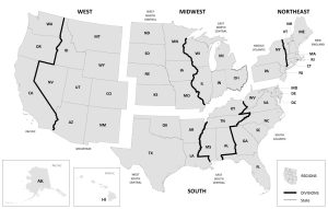 US Regions Map