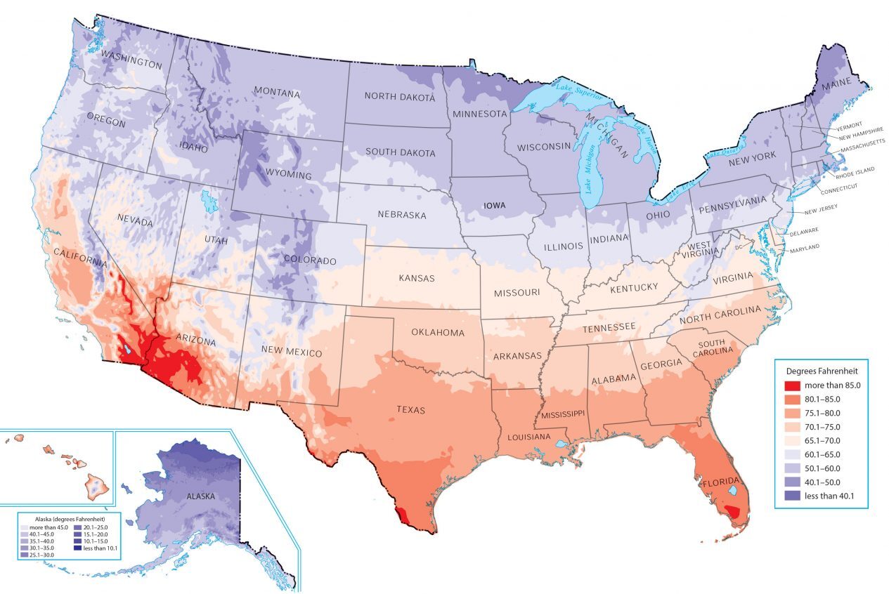 US Temperature Map