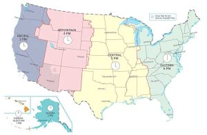 US Time Zone Map Feature