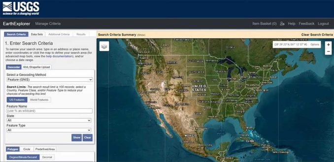 USGS Earth Explorer