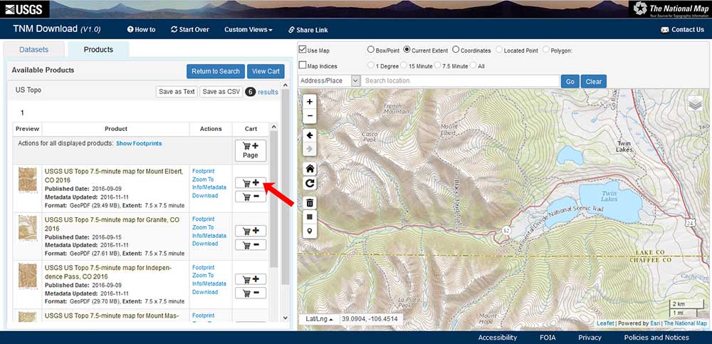 USGS TNM Viewer Extent