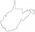 West Virginia Outline Map