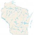 Wisconsin Lakes and Rivers Map