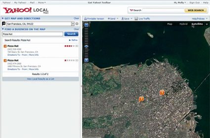 Yahoo Maps Satellite Imagery
