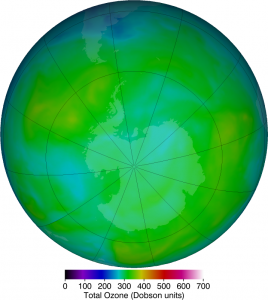 Antarctica Ozone Map